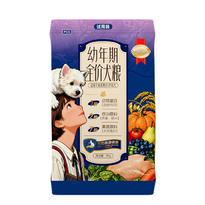 【u先试用】慧心幼年期全价狗粮试吃80g