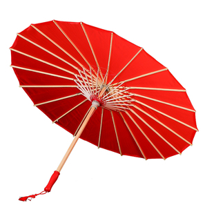 结婚红雨伞新娘陪嫁订婚礼秀禾晨袍拍照道具迎接亲新中式古风装饰