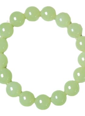 珪宝和田玉老黄玉圆珠手串男女款天然玉石鸡油黄手链直径12mmFG