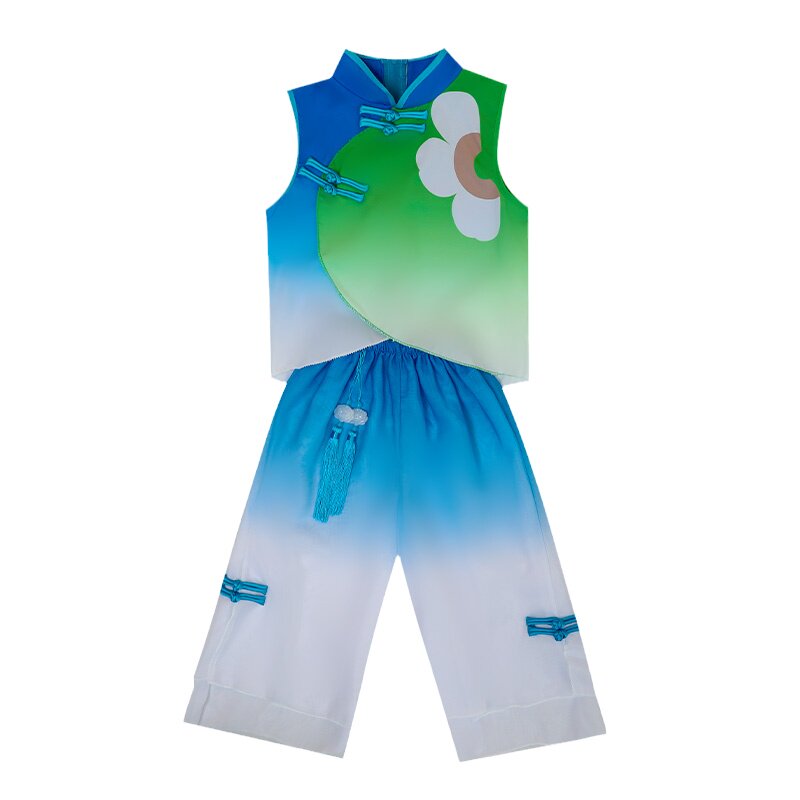 童年的夏夜舞蹈服蒲扇表演服包邮