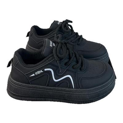 人本厚底百搭黑色运动板鞋