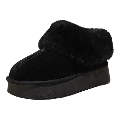 小个子冬季防滑厚底毛毛雪地靴