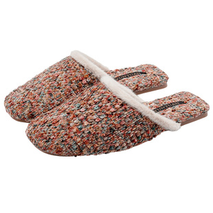 秋冬25新品印象派氛围感棉拖鞋女轻奢高级感小香居家防滑室内家用