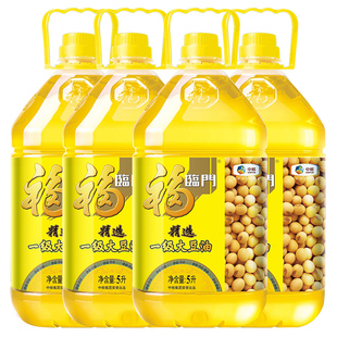 福临门精选一级大豆油5L*4食用油中粮出品精选大豆原料
