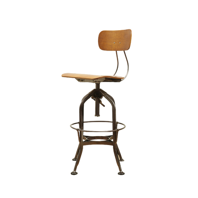 蘑菇空间复古铁艺吧台椅