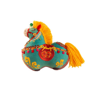 阿卡国潮风唐马刺绣手工diy材料包生肖平安符挂件送朋友新年礼物