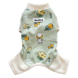 春日动物园！大狗狗衣服秋季金毛柯基四脚衣中大型犬纯棉秋装睡衣