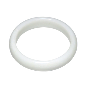 天然正品陕西蓝田玉手镯象牙白活玉保健玉镯老坑料保真附鉴定证书