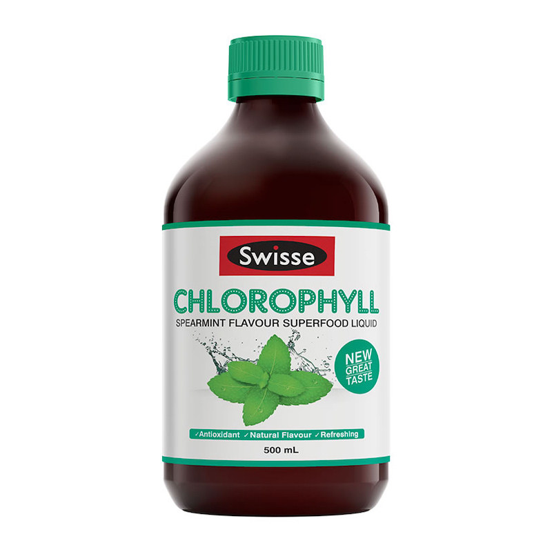澳洲直邮 Swisse液体叶绿素500ml 糙血调理畅胃平衡胆固淳 薄荷味