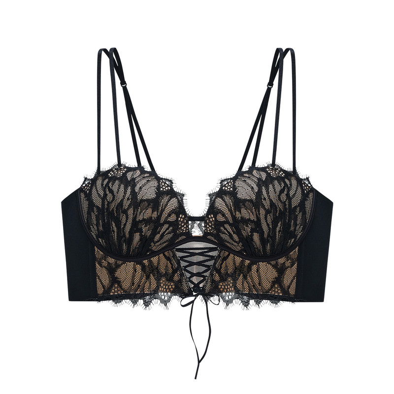 【黑天鹅】伊维斯蕾丝聚拢内衣性感细肩带文胸美背内搭背心