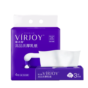 唯洁雅进口乳霜厚乳纸云柔巾16包