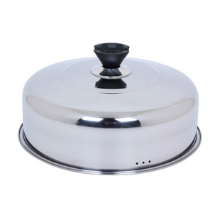 不锈全钢加高加厚炒锅盖子锅盖传统家用盖子锅盖鼎盖通用蒸锅盖32