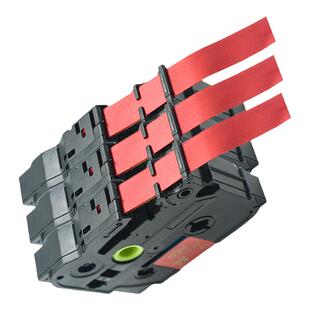 国产适用兄弟标签机色带缎带白底12mmTZE-R234R231RN34标签打印纸