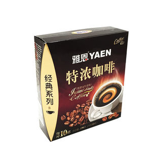 雅恩三合一原味速溶咖啡卡布奇诺经典系列固体冲饮盒/180克内10条