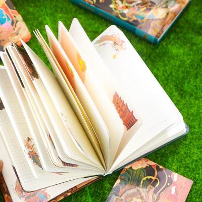 梦回敦煌系列精装本国风烫金记事本学生内批发手笔记本全彩账本页