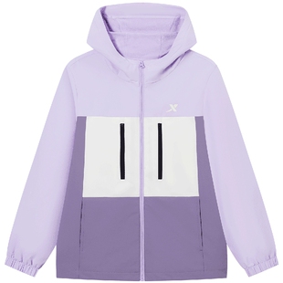 特步童装女童外套冬季新款儿童加厚款运动风衣冬装大童防风上衣女