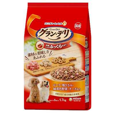 日本产原装进口unicharm尤妮佳爱犬元气保护肠胃好消化美毛软狗粮