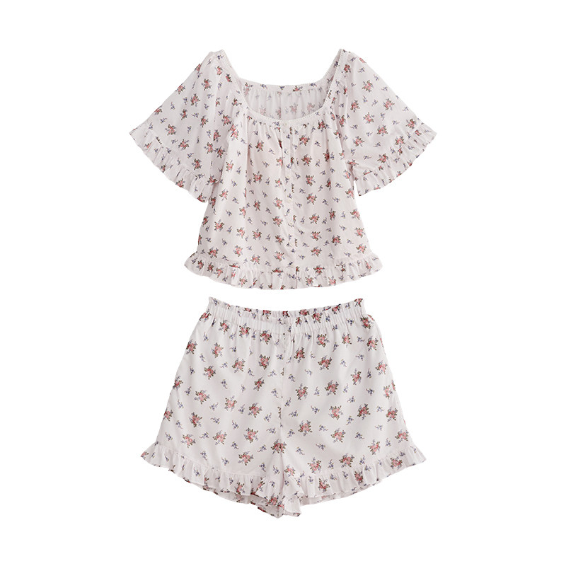 TLG泡泡袖套装可外穿家居服夏季