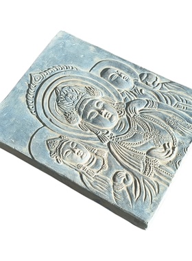 禅意浮雕观音菩萨砖拓印模具拓板