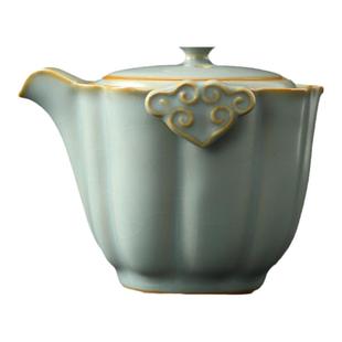 汝窑盖碗茶杯单个高档泡茶功夫茶具陶瓷泡茶杯大容量防烫青瓷冰裂