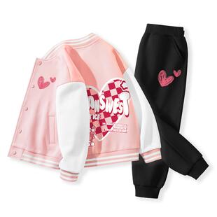 真维斯童装女童棒球服外套女大童春秋款洋气套装儿童2026新款春装