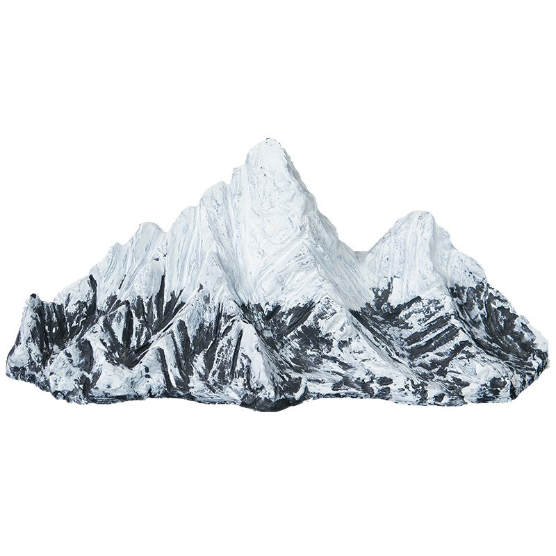 鱼缸造景雪山假山粗砂新中式摆件