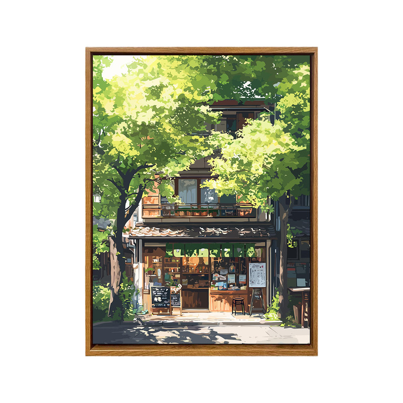 治愈系宫崎骏的夏天风景数字油画