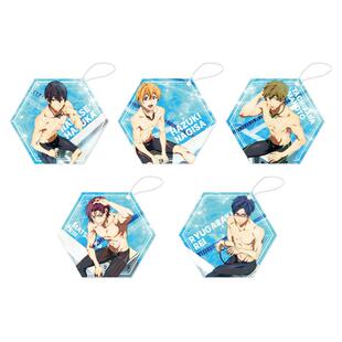 星河动漫 Free男子游泳部 七濑遥&橘真琴&叶月渚 泳衣六边形 挂件