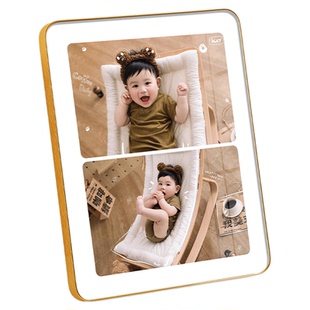 结婚照相框摆台定制两宫格相框加打印洗婚纱照放大制作摆台摆件