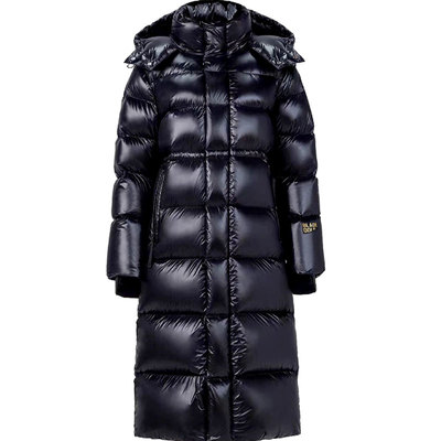 极寒加厚保罗八格长款过膝黑金白鹅绒羽绒服男女同款连帽情侣外套