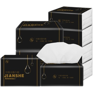 简舍抽纸1箱18包可湿水98抽392张面巾纸家用纸抽擦鼻涕纸巾旗舰店