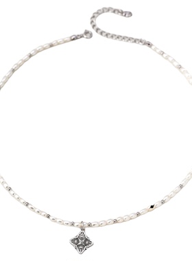 轻奢小众925银镀金珍珠锁骨链