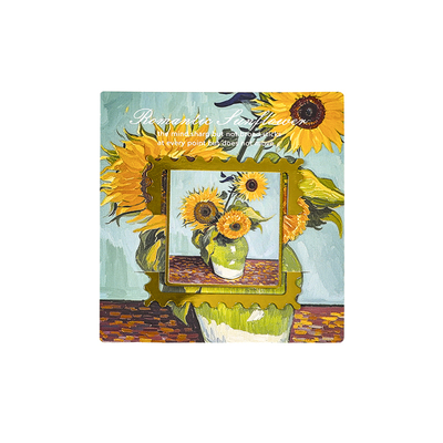 简约梵高油画莫奈金属镂空书签