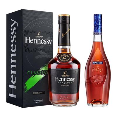 【自营】轩尼诗新点350ml+马爹利名士350ml 干邑白兰地 进口洋酒