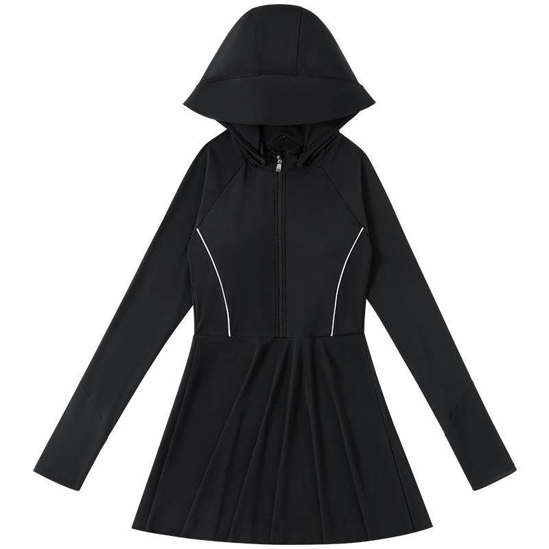 泳衣女连体2025新款长袖长裤防晒微胖女孩遮肉显瘦海边冲浪游泳装