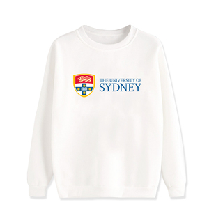 Sydney悉尼大学校服卫衣圆领套头秋冬季青少年加绒加厚情侣外套潮