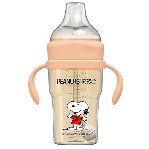 PPSU方形奶瓶 0-3岁宝宝偏中心防胀气奶嘴 耐摔 300mL 吸管鸭嘴