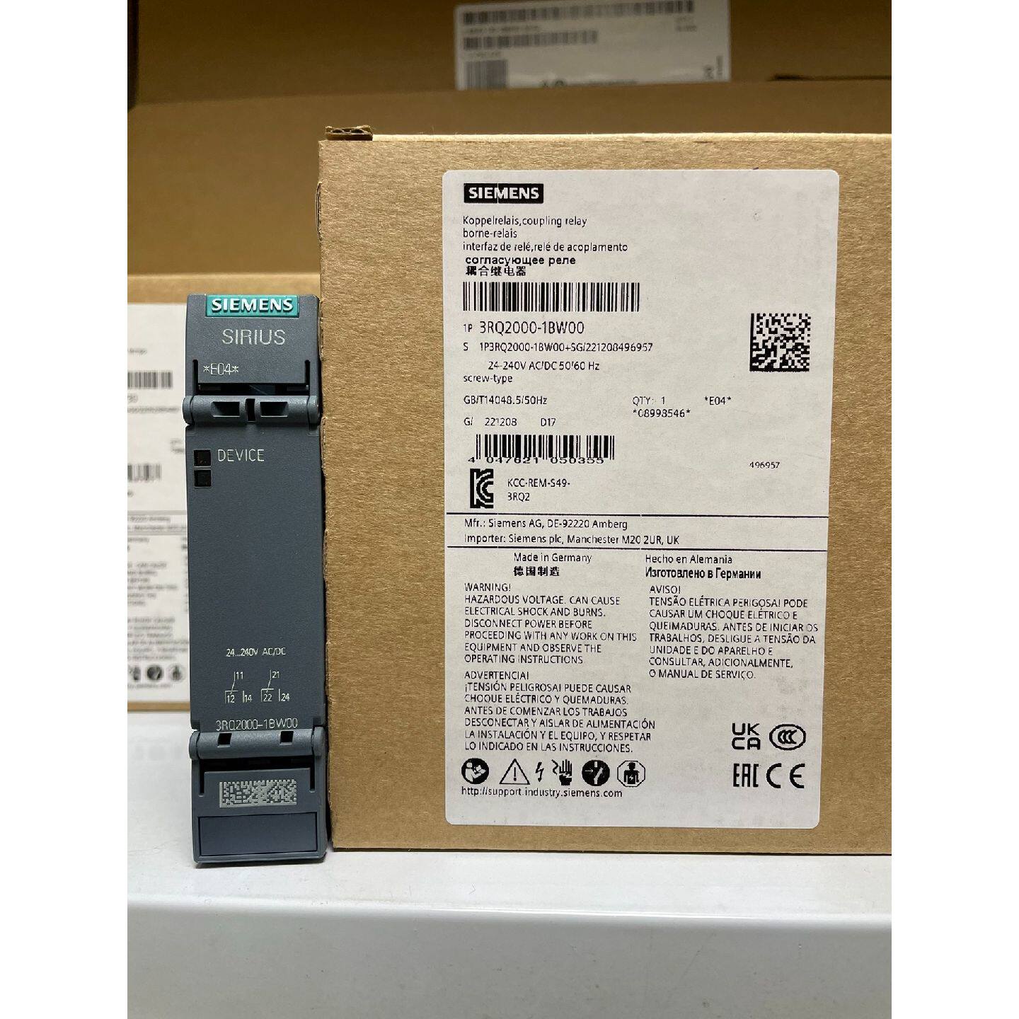 议价-3RQ2000-1BW00 耦合继电器 工业外壳中 2 个