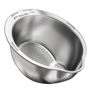 佳帮手316不锈钢沥水篮食品级淘米洗水果菜厨房家用304滤水洗肉盆