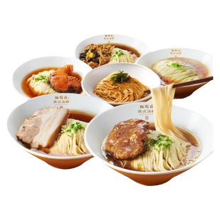 真尝家松鹤楼蟹黄拌面苏式汤面上海葱油拌面早餐速食面方便6盒装