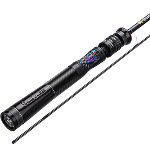 哈斯达蝴蝶多节竿富士sic环实心竿稍ul玻纤弹射杆四节便携微物竿