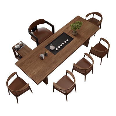 功夫禅意实木泡茶桌椅大板茶台