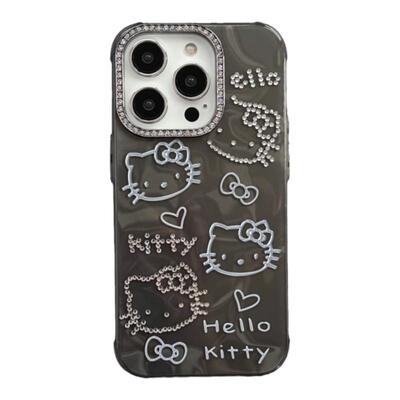 适用苹果iPhone水钻复古KT手机壳