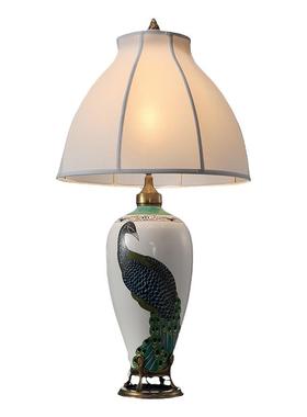 新中式风婚房卧室高档陶瓷台灯