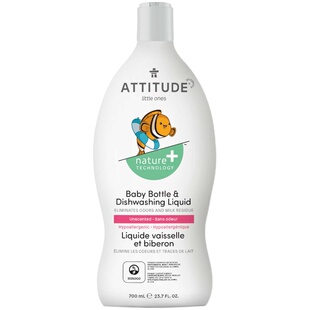 【弯弯推荐】ATTITUDE进口婴儿奶瓶餐具清洁剂清洗剂700ml 2瓶装