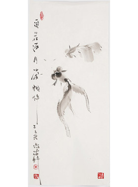 禅意国画纯手绘小品画水墨画