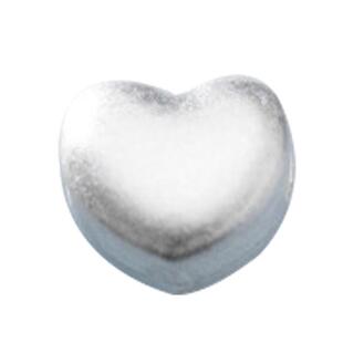 999足银3D硬银小桃心磨砂爱心隔珠散珠子手工diy红绳编织材料配件