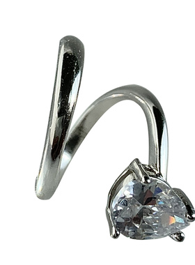 银戒指ceroenmis925闪钻可微调