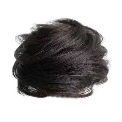 低丸子头发圈发饰自然蓬松高级感