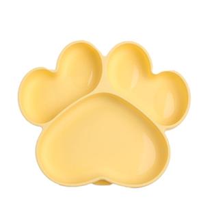 IKV猫爪餐盘宝宝吸附盘一体式分格盘硅胶婴儿专用辅食碗儿童餐具